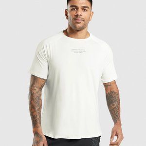 Gymshark Mens GYMSHARK//STEVE COOK T-SHIRT Off White XL